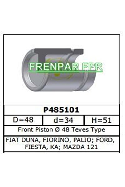 FPR Fren Kaliper Pistonu Ön Fiat, Ford, Mazda 121