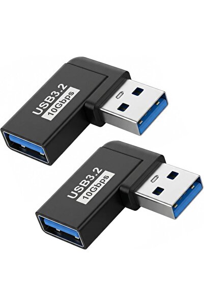 Choice محول USB 3.2 أسود بزاوية 90 درجة، موصل تمديد USB A ذكر إلى أنثى، سرعة ...
