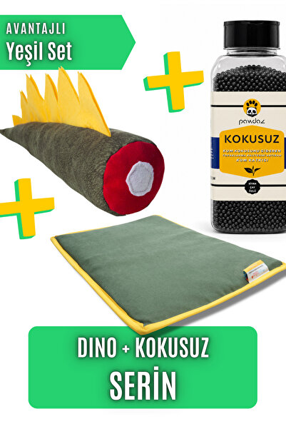 pawdaz Avantajlı Yeşil Set (serin - Dino - Kokusuz)
