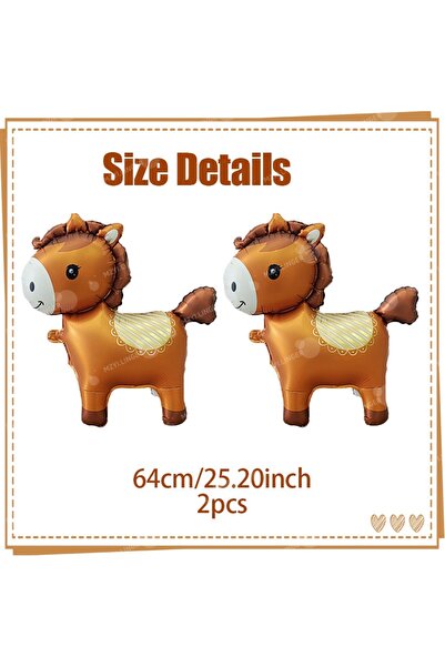 Choice Other 2pcs Cartoon Cute Styling Pony Balloon Horse Aluminum Film Ballo...