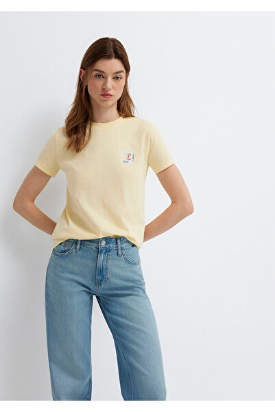 Mavi Printed Yellow T-Shirt Semi Slim Fit 1614245-70027
