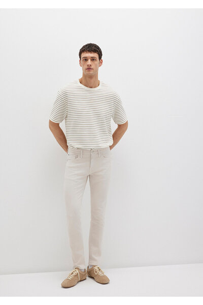 Mavi Jake Ecru Comfort Gabardine-Hose 0042222763