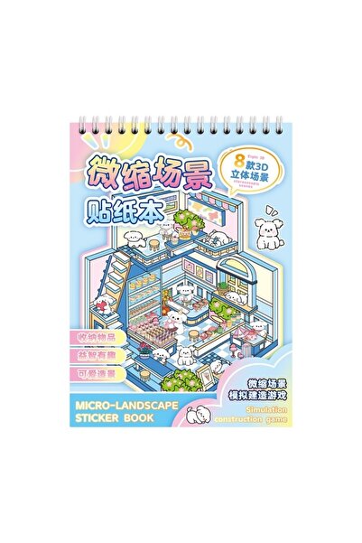 Choice3 E-8 scenarios 3D Cabin Scene Stickers Book Visual Stacking Cartoon Sc...