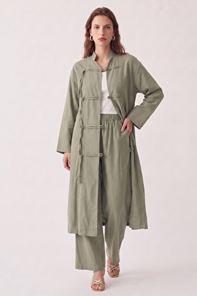 zenne Costum chinezesc cu nasturi Y0157 - KHAKI