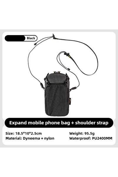 Choice4 Black with strap HIKEMAN Dyneema Water Bottle Holder Bag Phone Pocket...