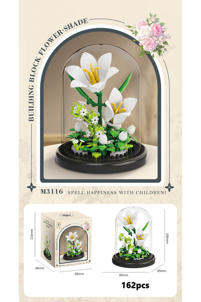 Choice17 3116-With Cover Eternal Flower Bouquet Bonsai Potted Plant Micro Bui...