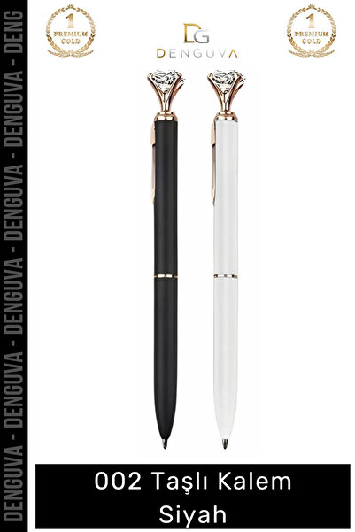 Denguva # Stone Pen Luxury Metal Body with Crystal Detail Ergonomic Design Qu...