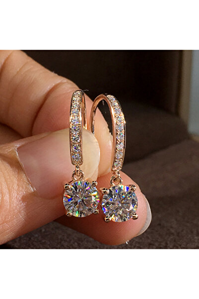 Choice E1702 Huitan Timeless Style Women's Dangle Earrings Luxury Rose Gold C...