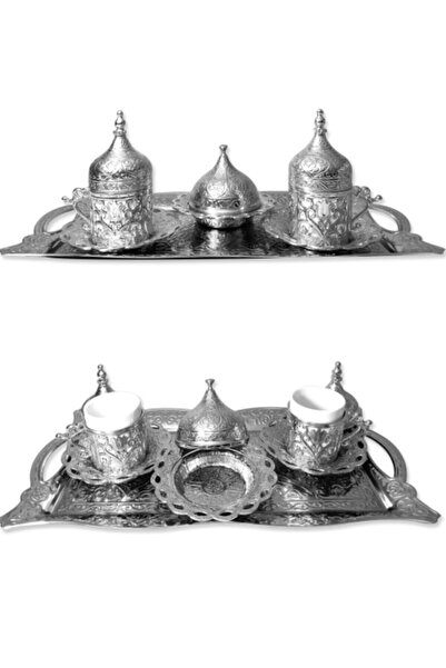 Generic Brand Zamak Silver Color Cup and Sugar Bowl Set
