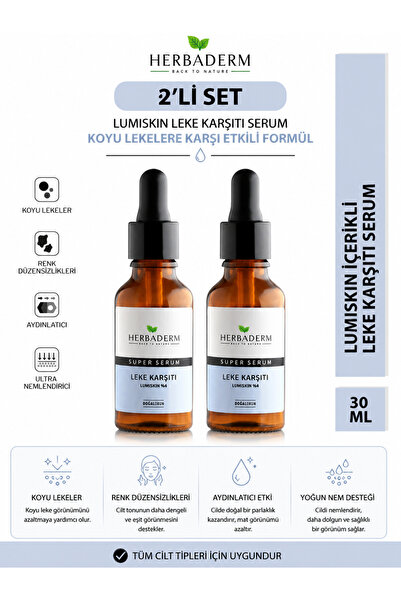 Herbaderm Super Serum Lumiskin Leke Karşıtı Serum 30 ml 2li Set