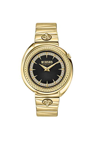 Versus Versace Women’s Analog Watch, Steel Strap, Quartz, Gold VSPHF2421