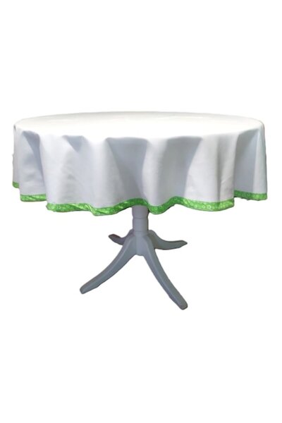 Casa Bucuriei Față de masă rotundă cu detalii brodate, D 130 cm, Casa Bucurie...
