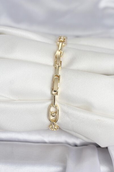 Hobibahçem Brass Gold Color Zircon Stone Women's Bracelet
