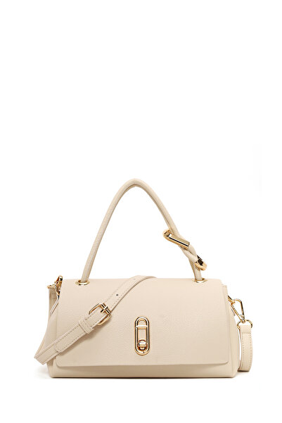 Derimod Γυναικεία τσάντα ώμου με μακρύ λουράκι σε κρεμ χρώμα 26PBD263618