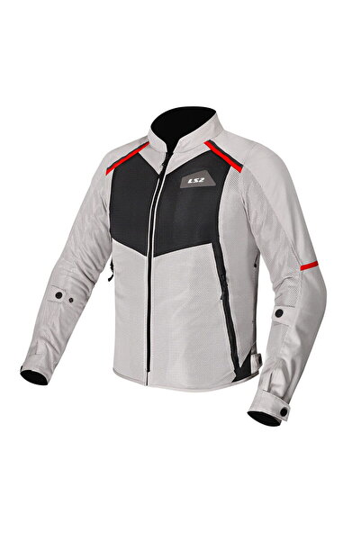 LS2 Breeze Yazlık Kadın Mont (Gri-Siyah-Kırmızı)