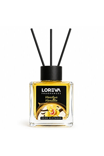 LOREVA Αρωματικός Διαχυτήρας Χώρου – Βανίλια, Διαχυτήρας με Στικς, Άρωμα Μεγά...