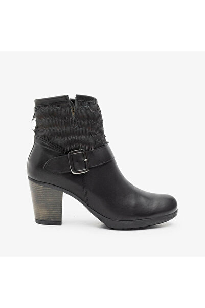 UrbanShoes Botine dama din piele naturala, Leofex - 459 Negru box