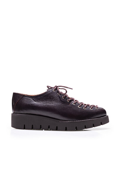 UrbanShoes Pantofi casual dama cu siret pana in varf din piele naturala, Leof...