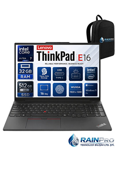 LENOVO Thinkpad E16 Gen6 Intel Core Ultra 7 255H 32 GB DDR5 512 GB SSD Intel®...