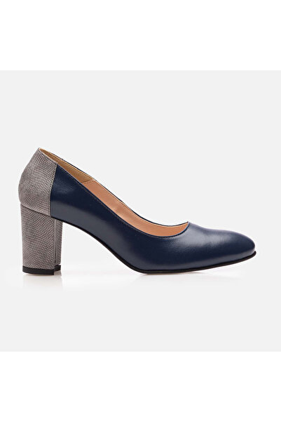 UrbanShoes Elegant women's shoes made of Genuine Leather - 174 Blue + Grey Box