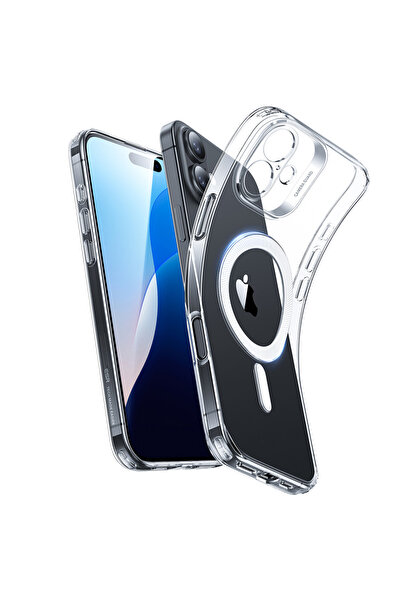 ESR Husa pentru iPhone 16 Plus, Zero HaloLock, protectie antisoc, transparenta