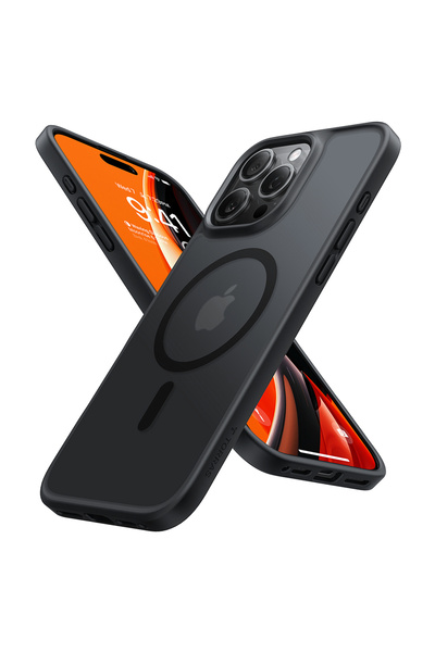 Stef's Cat Θήκη iPhone 16 Pro, Γάτα του Στεφ, Σειρά Guardian Magnetic, Μαύρο