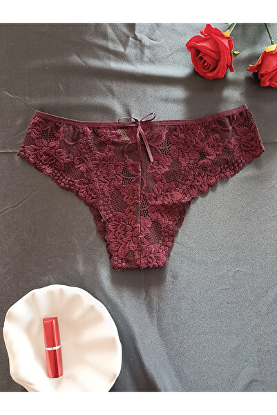 ZENA UNDERWEAR Dina Rose Lace Patterned Women's Underwear Panties with Bow on...