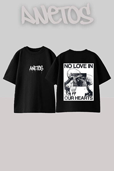 Anetos Μπλουζάκι Death Grips με σχέδιο στο πίσω μέρος, βαμβακερό, μαύρο, over...