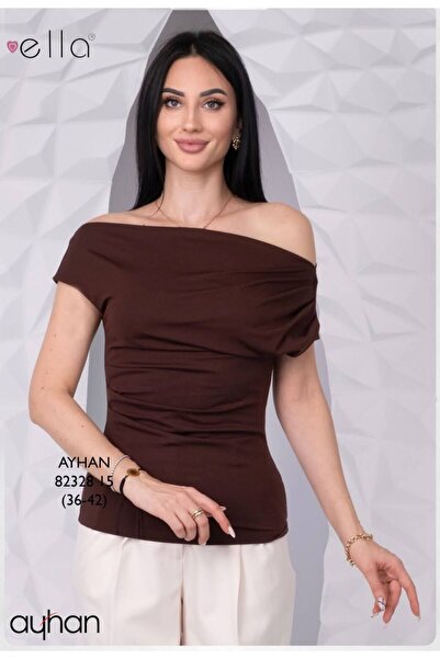 AYHAN Ύφασμα ραγιόν με λεπτομέρεια στον ώμο, χρώμα πάγου