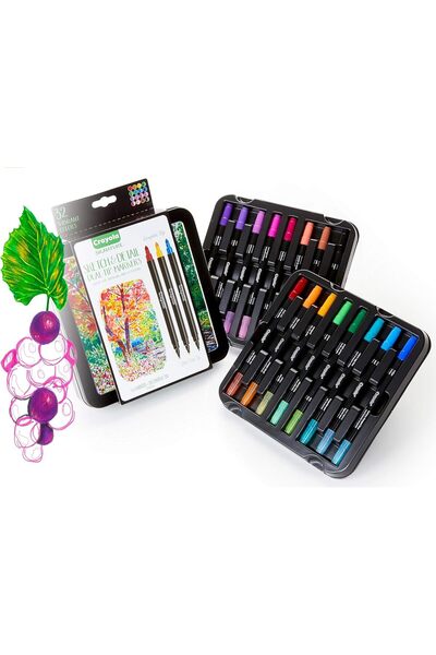 Crayola أقلام تحديد مزدوجة الطرف، 16 قطعة