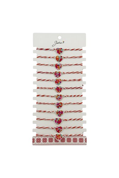 OEM Bratara eleganta Martisor de 1 Martie pentru doamne, Sfoara In alb/Rosu a...