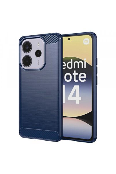 Techsuit Калъф за Xiaomi Redmi Note 14 4G (Стандартен), Techsuit, Карбон, Син