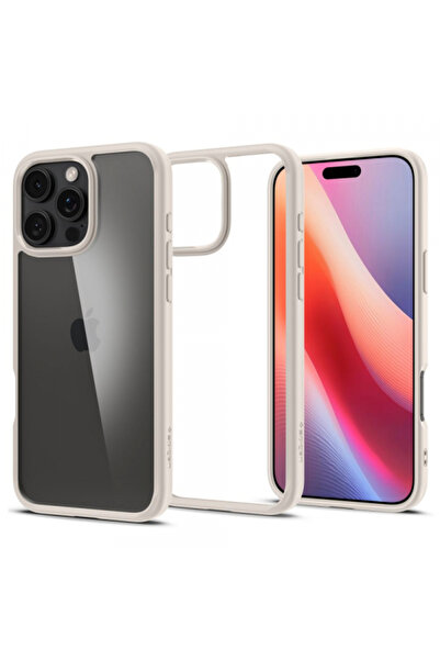 Spigen Калъф за Apple iPhone 16 Pro, Spigen, Ultra Hybrid, Бежов ACS08127