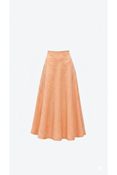 Eight Fashion Γυναικεία ψηλόμεση φούστα από νάιλον με φαρδιά γραμμή