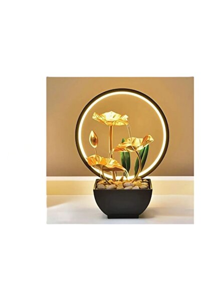 OEM Fântână decorativă cu lumină LED tip inel și frunze aurii