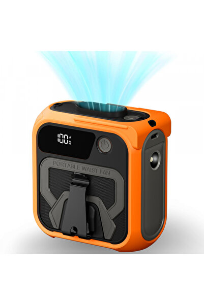 Stef's Cat Ventilator Portabil Z13 cu baterie externa 10000mAh, Portocaliu