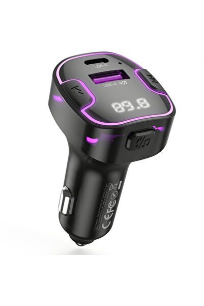 XO Design Διαμορφωτής FM Bluetooth BCC12, 1 x USB-A - 1 x USB-C