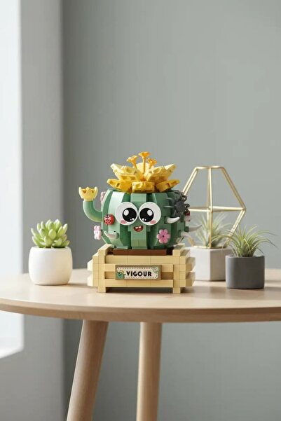 Miniso Bahar Ev Bitkileri Serisi Oyun Bloğu Top Kaktüs – Dekoratif Eğitici Oy...