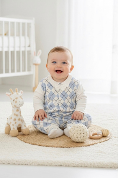 Bamoola 100% Cotton Premium 2-Piece Baby Romper Set (Romper + Hat)