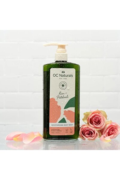 O.C. Naturals سائل استحمام مرطب، بـ الورد والباتشولي، أساسه خلاصات طبيعية ولط...