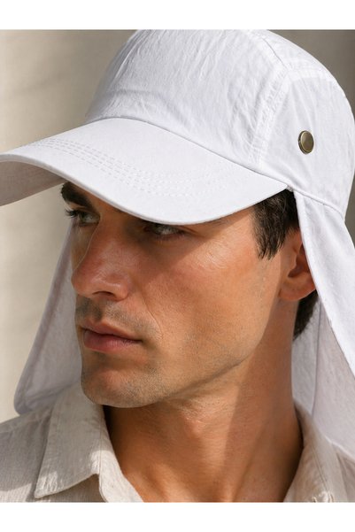 HatClub Exclusive White Legionary Hat Uv Protection Summer Unisex with Back Closure