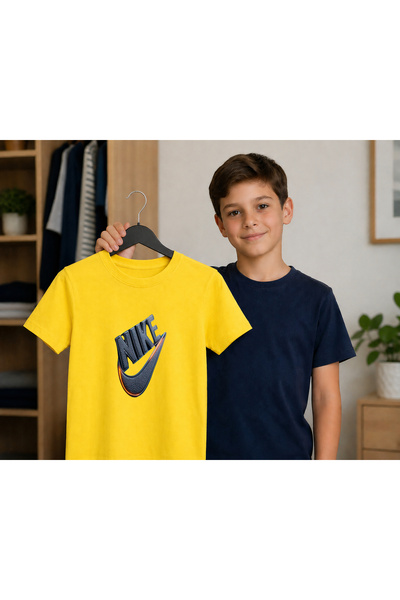 Malfini Παιδικό μπλουζάκι 100% βαμβακερό με στάμπα Nike, για ηλικίες 4-12 ετών