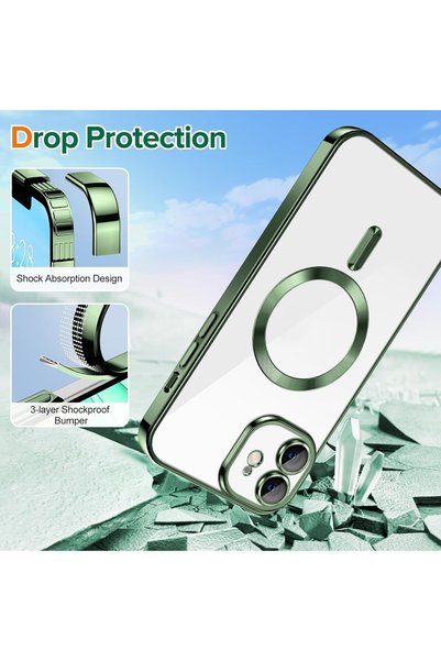 Covpor Case for iPhone 12 with Camera Lens Protection M-Safe Supporting Transparent Silicone Kross Cover