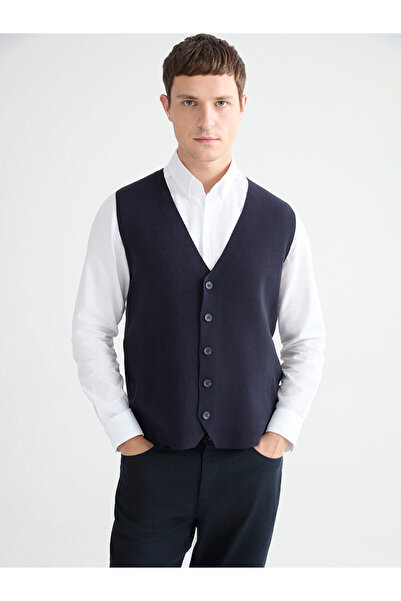 LC Waikiki Nevavm Standard Fit V-Neck Men's Knitwear Vest