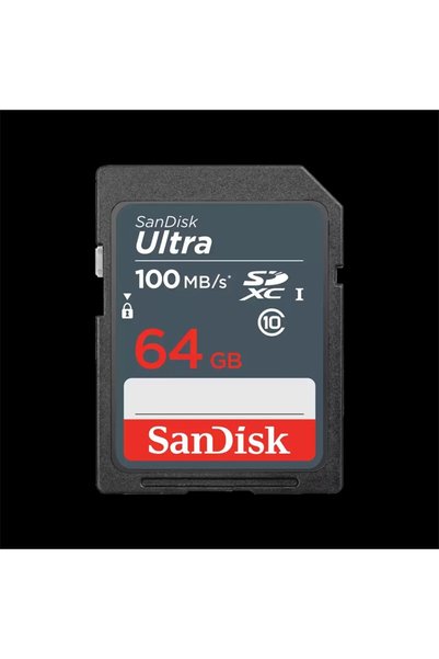 Universal بطاقة ذاكرة سانديسك ألترا SDXC سعة 64 جيجابايت بسرعة 100 ميجابايت/ث...