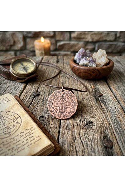 Zib Grips Velvet Copper Chakra Mandala Copper Necklace Handmade Boho Spiritua...