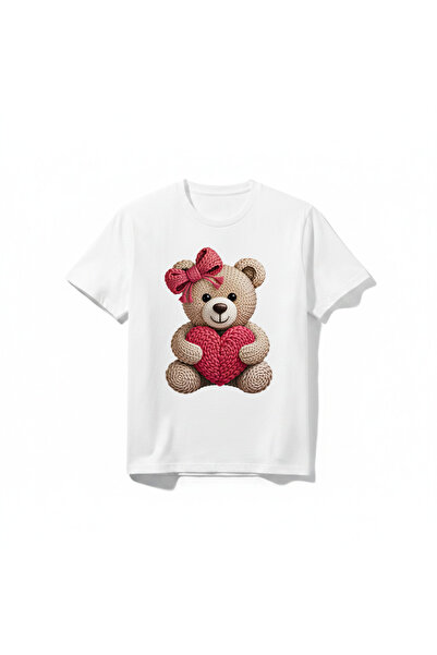 URBANTRENDSTORE Heart Bear Unisex Majica za devojčice i dečake, biciklistička...
