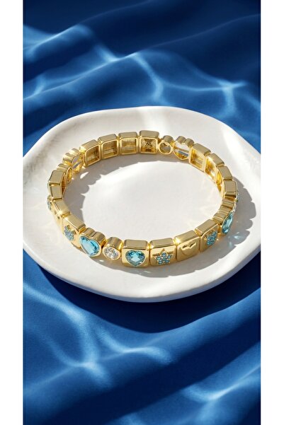 ZERA STEEL JEWELRY Mavi Charm Bilezik