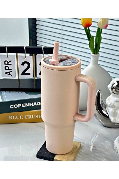 Global Dünya Gümrük 40oz 1200ml Kulplu Çelik Termos Bardak Sızdırmaz Katlanab...
