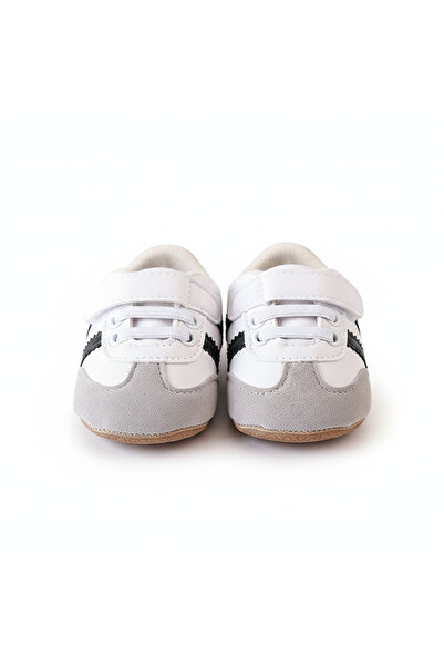 Bambimici - Baby Classic Stripe Sneakers-Green,Grey,Black - 0M to 18M